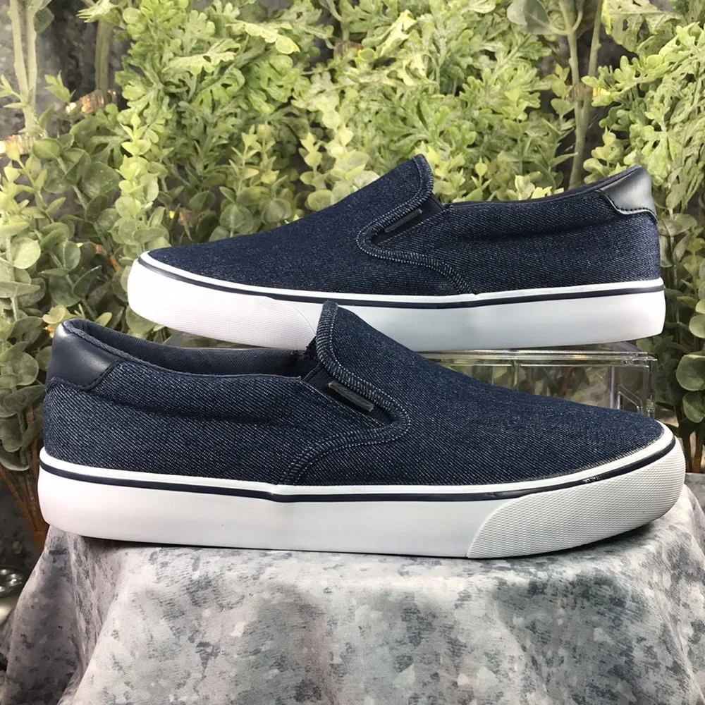Lugz Clipper Navy Blue Canvas Slip-on Men’s 8M ⭐️Brand NEW Condition⭐️ - Picture 4 of 9